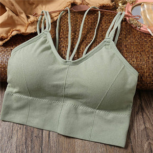 Women Tank Crop Top Seamless Underwear Female Crop Tops Sexy Lingerie Intimates With Removable Padded Camisole Femme Fashion
