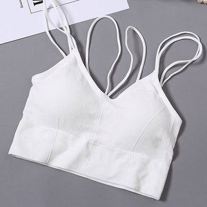 Women Tank Crop Top Seamless Underwear Female Crop Tops Sexy Lingerie Intimates With Removable Padded Camisole Femme Fashion