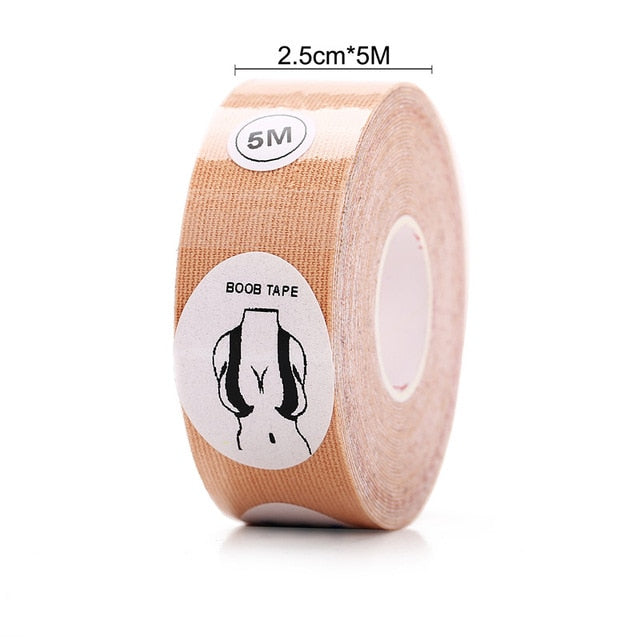 Dropshipping 5M Body Invisible Bra Women Boob Tape Nipple Cover DIY Breast Lift Tape Push Up Sticky Bra Lift Up Boob Tape 1 Roll