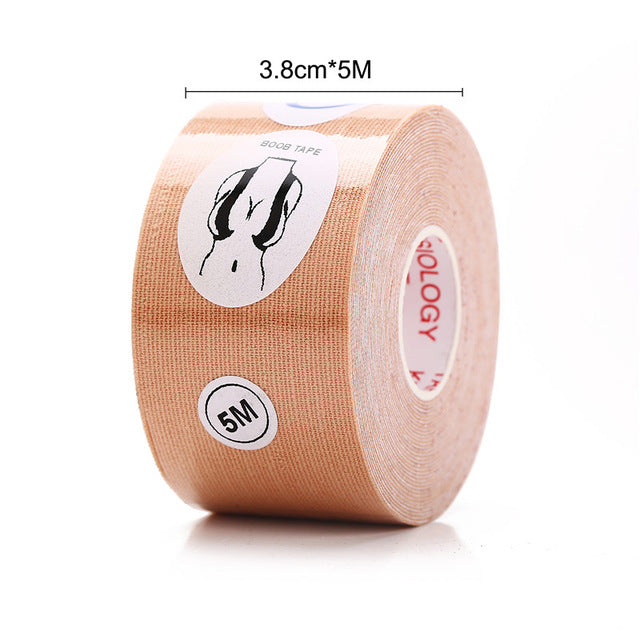 Dropshipping 5M Body Invisible Bra Women Boob Tape Nipple Cover DIY Breast Lift Tape Push Up Sticky Bra Lift Up Boob Tape 1 Roll