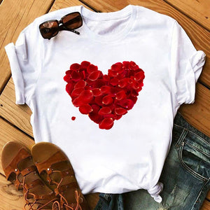 Maycaur Vogue T Shirt Women Summer Casual Tshirts Tees Harajuku Korean Style Graphic Tops New Kawaii Short Sleeve Female T-shirt