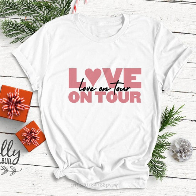Female T-Shirt Fine Line Love on Tour Women Tshirt Harajuku Shirt Short Sleeve Tee Shirts Hip Hop Harry Styles Women T-shirts