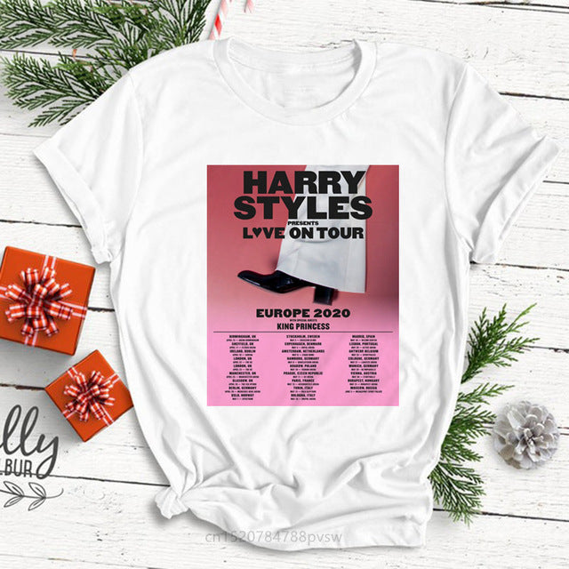 Female T-Shirt Fine Line Love on Tour Women Tshirt Harajuku Shirt Short Sleeve Tee Shirts Hip Hop Harry Styles Women T-shirts