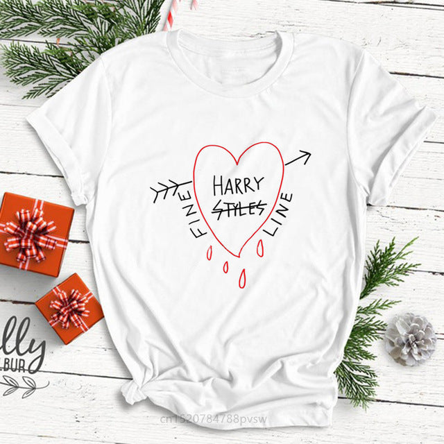 Female T-Shirt Fine Line Love on Tour Women Tshirt Harajuku Shirt Short Sleeve Tee Shirts Hip Hop Harry Styles Women T-shirts