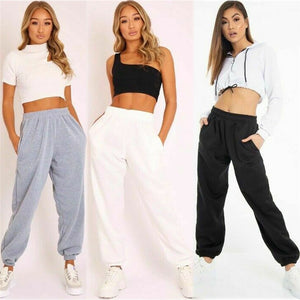 2020 Solid Color Women Harem Pants Casual High Waist Sweatpants Baggy Long Trousers Joggers Sport