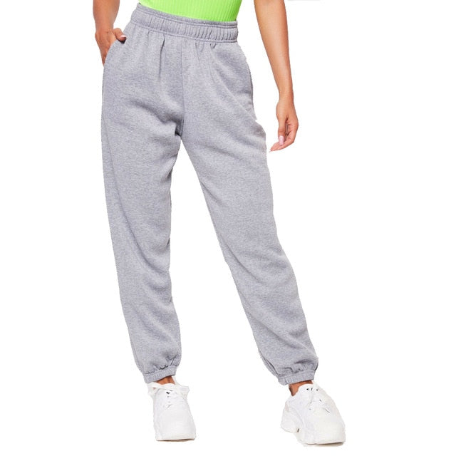 2020 Solid Color Women Harem Pants Casual High Waist Sweatpants Baggy Long Trousers Joggers Sport