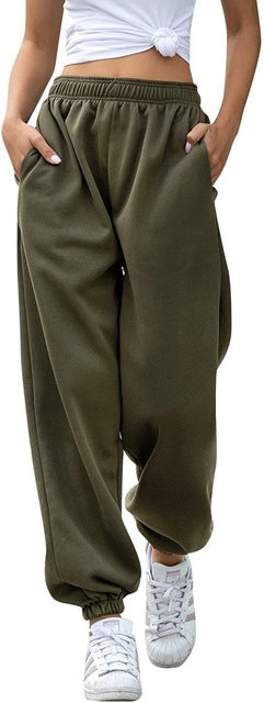 2020 Solid Color Women Harem Pants Casual High Waist Sweatpants Baggy Long Trousers Joggers Sport
