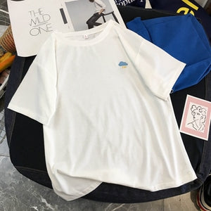 Summer Women T Shirts Leopard Mouse Cartoon Printing Tshirt Mickey Ear Short Sleeve Cute Tee Shirt Vogue Tops Female T-shirts
