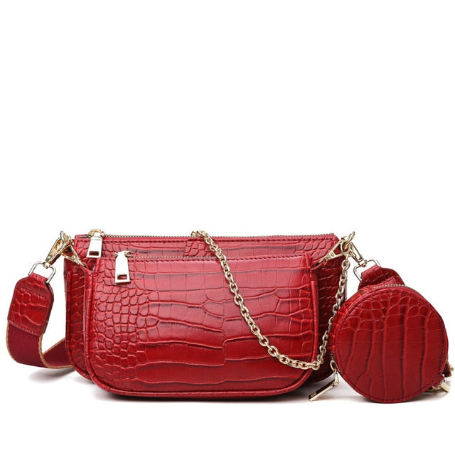 Skfoockes Crocodile Chain Bag 2020 New Women's Bag Messenger Small Bag Wild Trend Women's Bag Fashion Multi-purpose Shoulder Bag