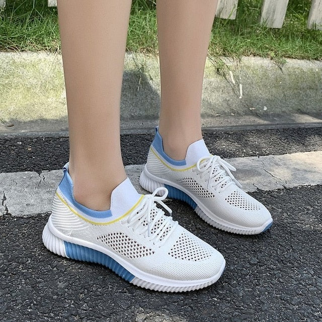 New White Sneakers For Women Shoes Breathable Mesh Sneakers Trainers Women Spring 2020 Zapatillas Mujer Casual Tenis Feminino