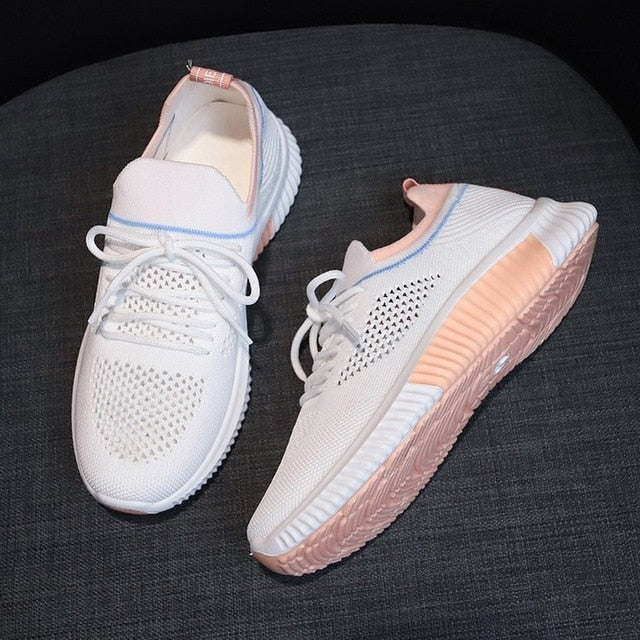 New White Sneakers For Women Shoes Breathable Mesh Sneakers Trainers Women Spring 2020 Zapatillas Mujer Casual Tenis Feminino