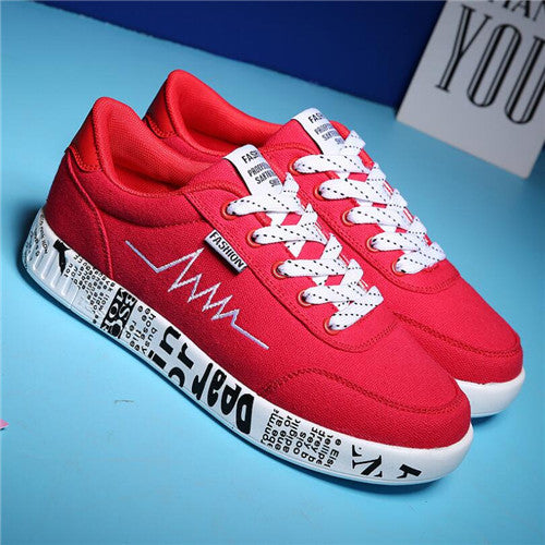 Mhysa 2019 New spring and autumn fashion vulcanized shoes sports shoes ladies lace casual shoes breathable canvas shoes C0038