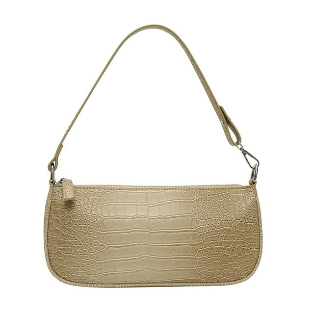 Retro Alligator Pattern Women Shoulder Bags PU Leather Casual Trendy Subaxillary Bags Bolsa Mujer 2020 New Designer Schoudertas