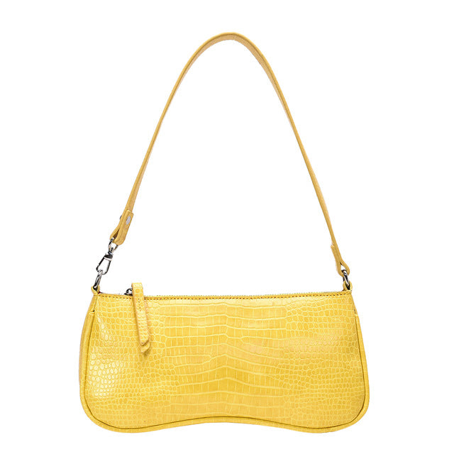 Retro Alligator Pattern Women Shoulder Bags PU Leather Casual Trendy Subaxillary Bags Bolsa Mujer 2020 New Designer Schoudertas