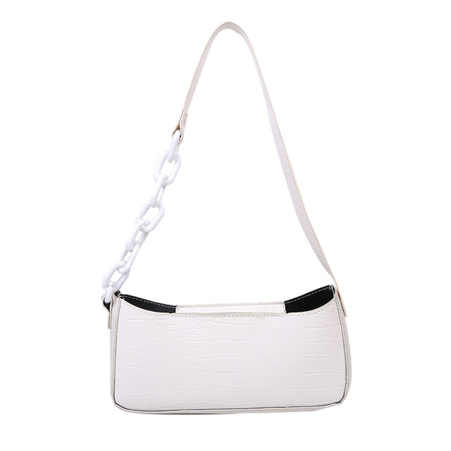 Retro Alligator Pattern Women Shoulder Bags PU Leather Casual Trendy Subaxillary Bags Bolsa Mujer 2020 New Designer Schoudertas