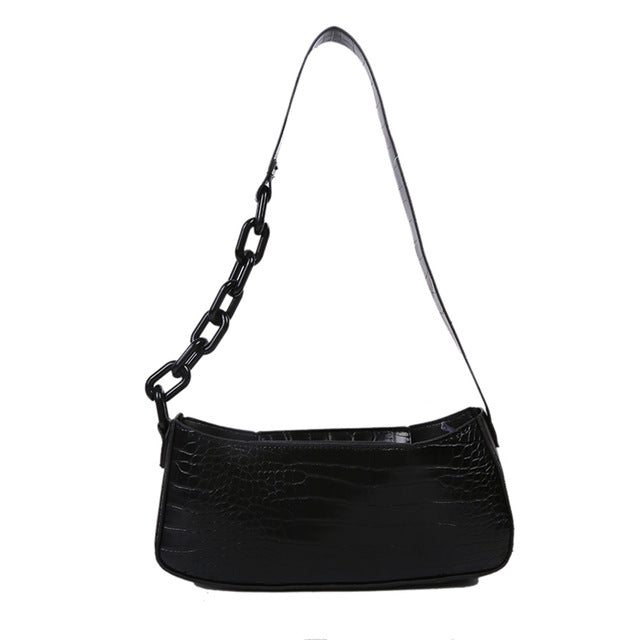Retro Alligator Pattern Women Shoulder Bags PU Leather Casual Trendy Subaxillary Bags Bolsa Mujer 2020 New Designer Schoudertas